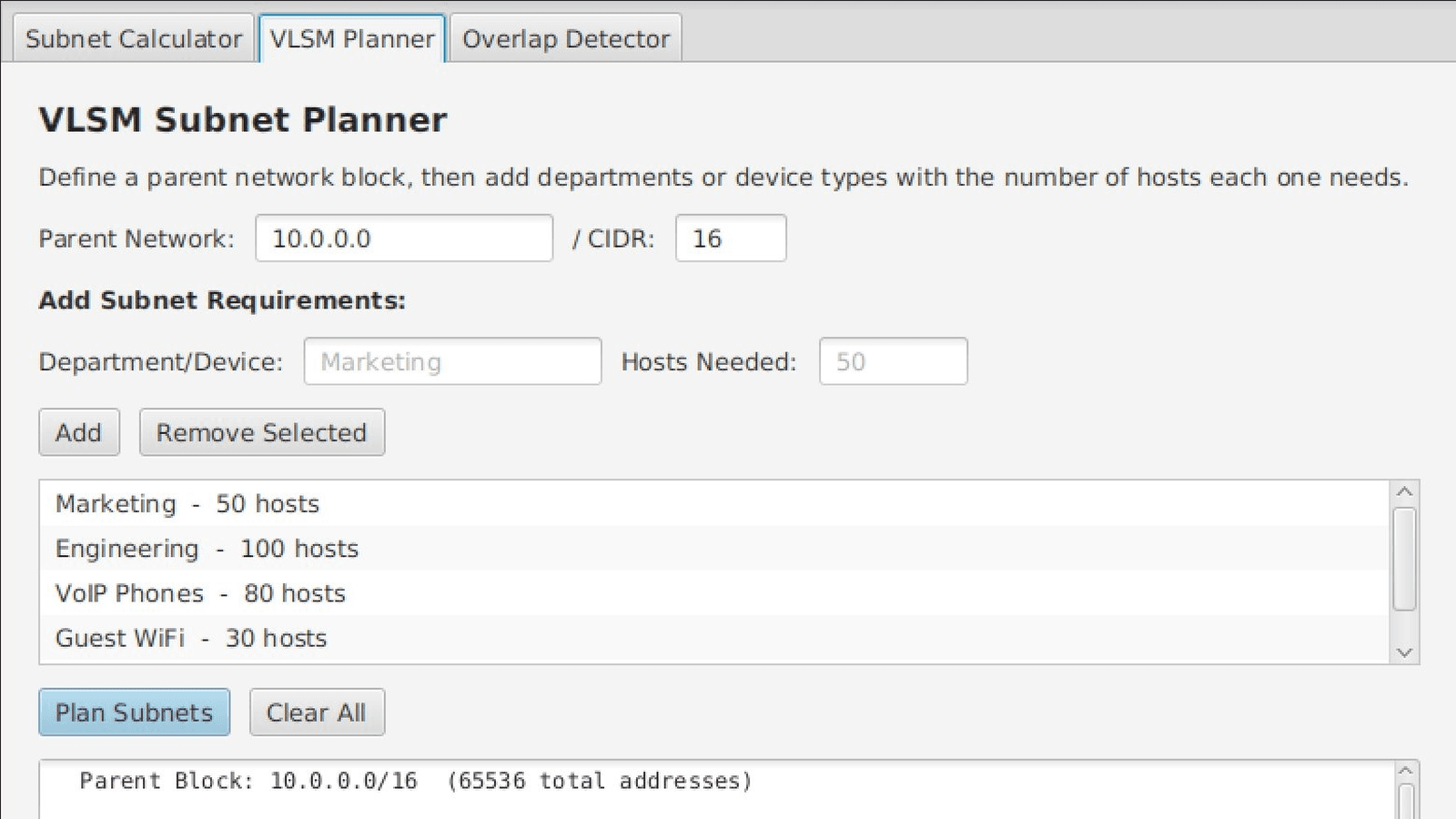 IPv4 Subnet Calculator